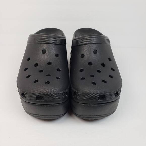 Crocs Siren Studded Clog Mens Sz 10 Womens Sz 12 Black Platform Clog Shoes - Picture 5 of 13